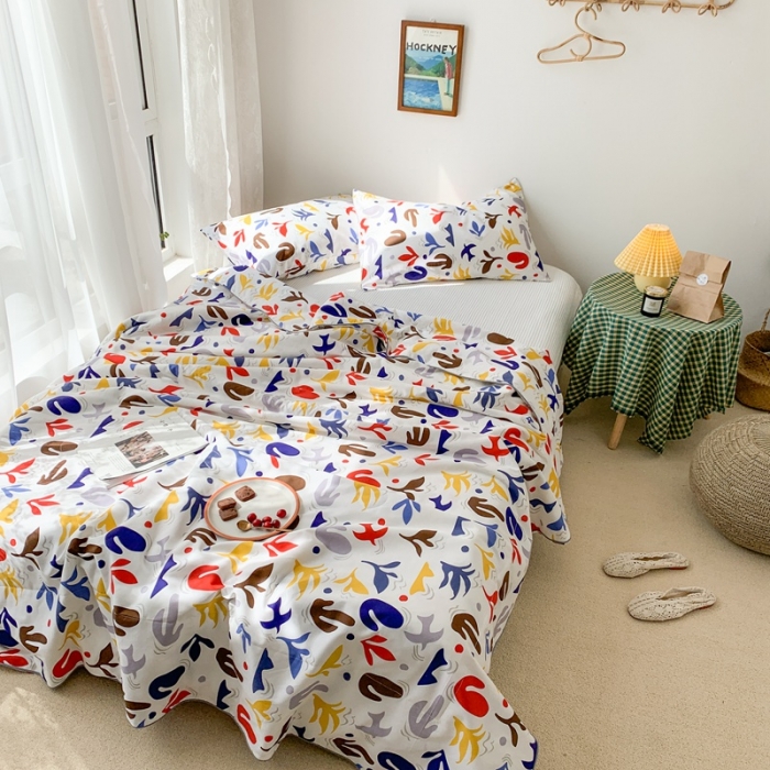 91家纺网 家纺一手货源 找家纺 时年家纺 2020新款40支全棉13372喷气羽丝夏被 安娜