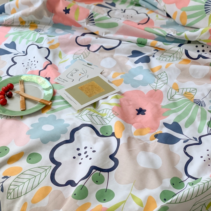 91家纺网 家纺一手货源 找家纺 时年家纺 2020新款40支全棉13372喷气羽丝夏被 春和