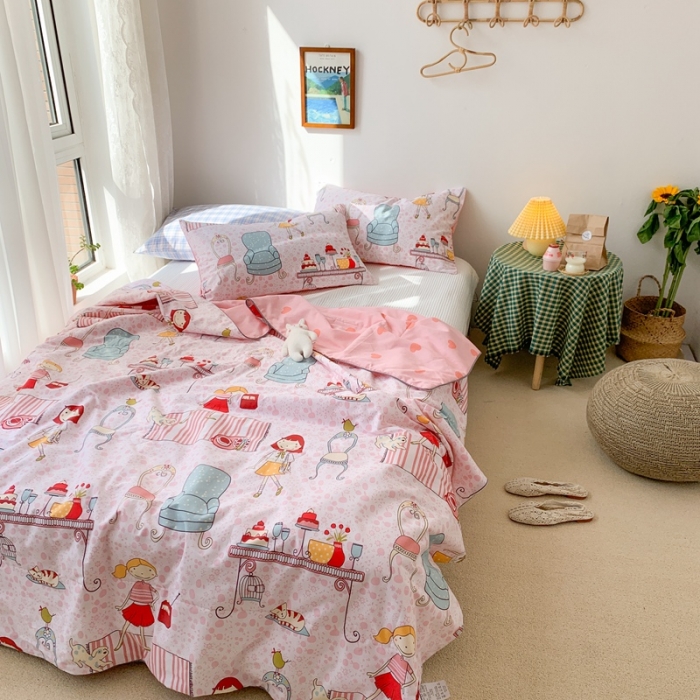 91家纺网 家纺一手货源 找家纺 时年家纺 2020新款40支全棉13372喷气羽丝夏被 公主日记