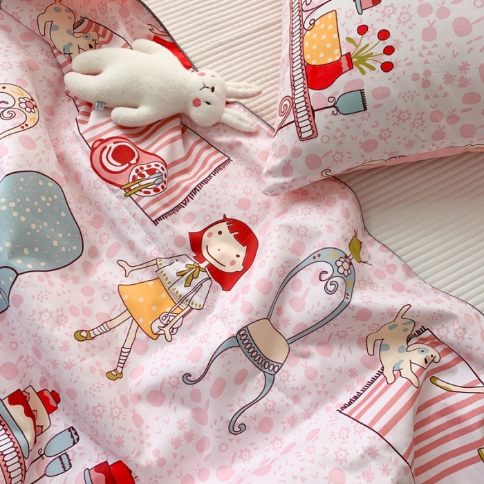 91家纺网 家纺一手货源 找家纺 时年家纺 2020新款40支全棉13372喷气羽丝夏被 公主日记