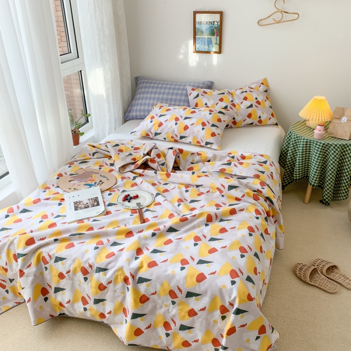 91家纺网 家纺一手货源 找家纺 时年家纺 2020新款40支全棉13372喷气羽丝夏被 几何