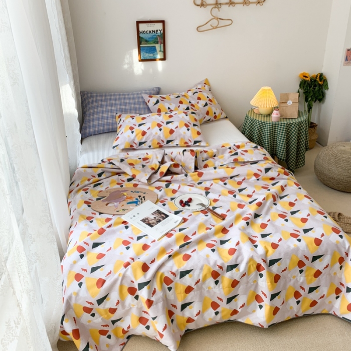 91家纺网 家纺一手货源 找家纺 时年家纺 2020新款40支全棉13372喷气羽丝夏被 几何