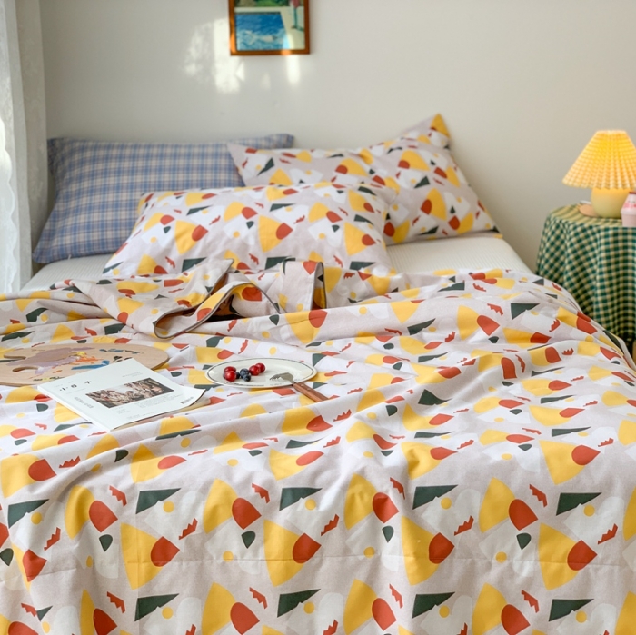 91家纺网 家纺一手货源 找家纺 时年家纺 2020新款40支全棉13372喷气羽丝夏被 几何