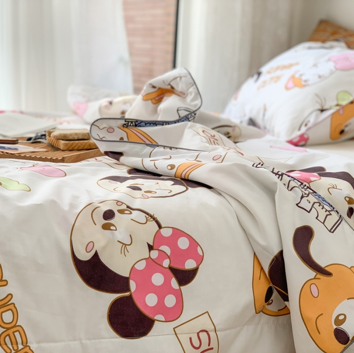 91家纺网 家纺一手货源 找家纺 时年家纺 2020新款40支全棉13372喷气羽丝夏被 可爱多