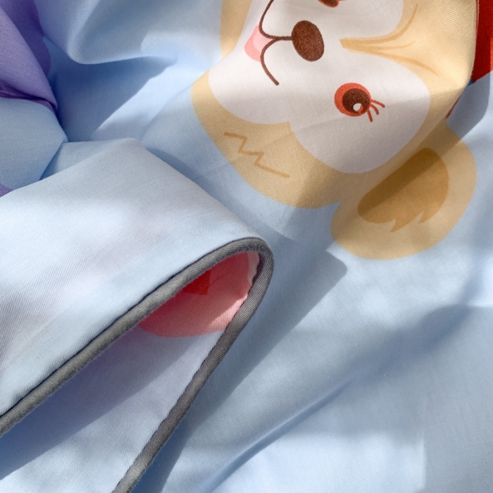 91家纺网 家纺一手货源 找家纺 时年家纺 2020新款40支全棉13372喷气羽丝夏被 可爱兔兔