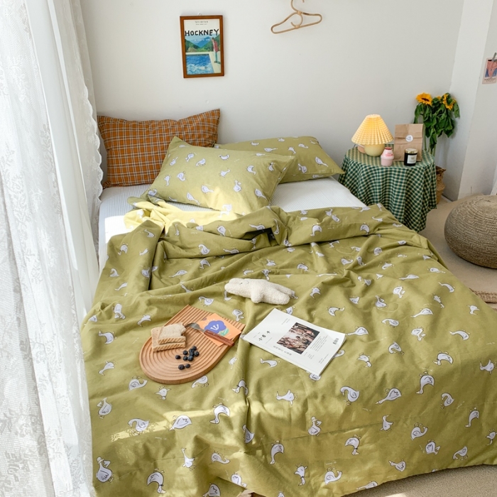 91家纺网 家纺一手货源 找家纺 时年家纺 2020新款40支全棉13372喷气羽丝夏被 萌小鸭