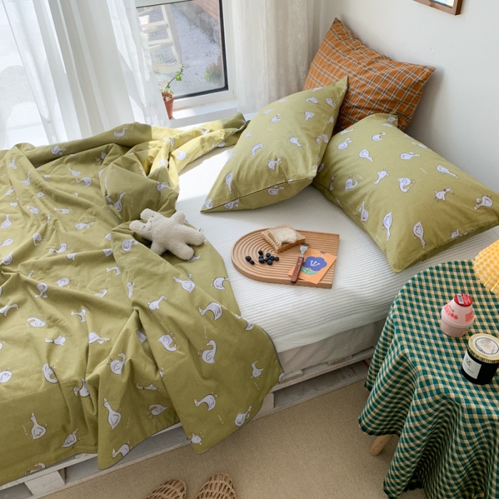 91家纺网 家纺一手货源 找家纺 时年家纺 2020新款40支全棉13372喷气羽丝夏被 萌小鸭