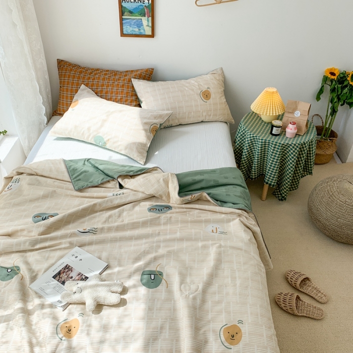 91家纺网 家纺一手货源 找家纺 时年家纺 2020新款40支全棉13372喷气羽丝夏被 蒙面君