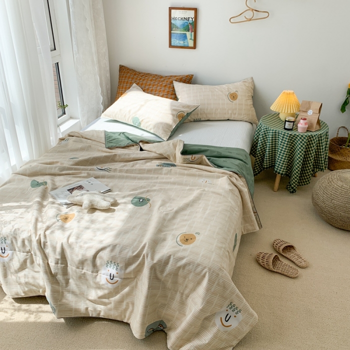 91家纺网 家纺一手货源 找家纺 时年家纺 2020新款40支全棉13372喷气羽丝夏被 蒙面君