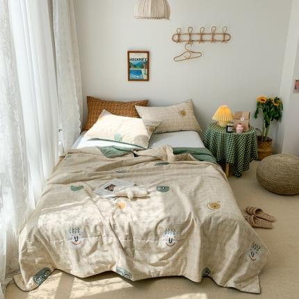 时年家纺 2020新款40支全棉13372喷气羽丝夏被 蒙面君