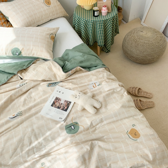 91家纺网 家纺一手货源 找家纺 时年家纺 2020新款40支全棉13372喷气羽丝夏被 蒙面君