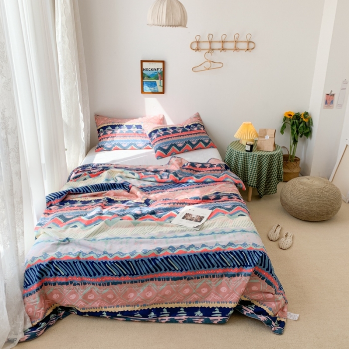 91家纺网 家纺一手货源 找家纺 时年家纺 2020新款40支全棉13372喷气羽丝夏被 米娅