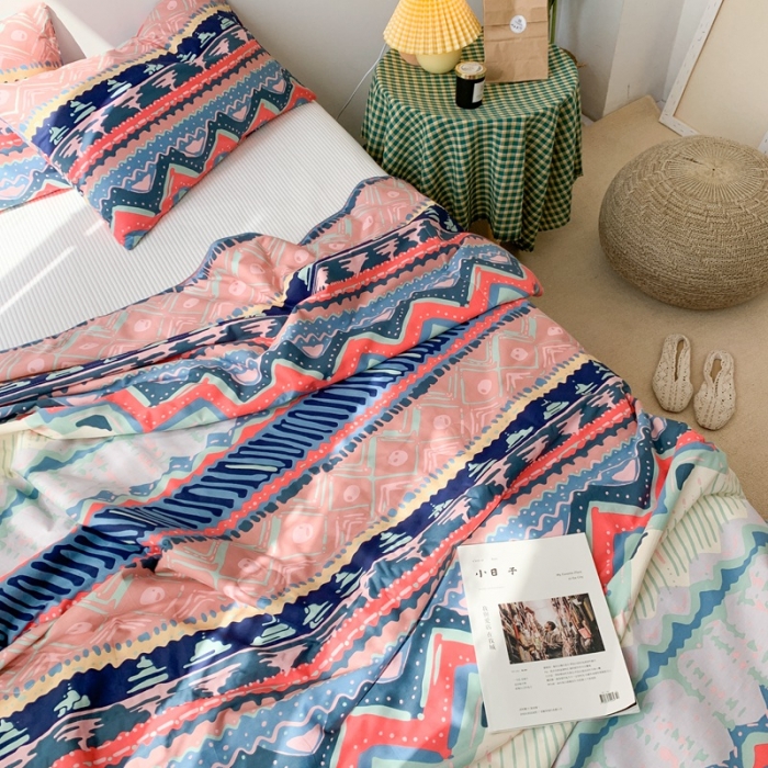 91家纺网 家纺一手货源 找家纺 时年家纺 2020新款40支全棉13372喷气羽丝夏被 米娅