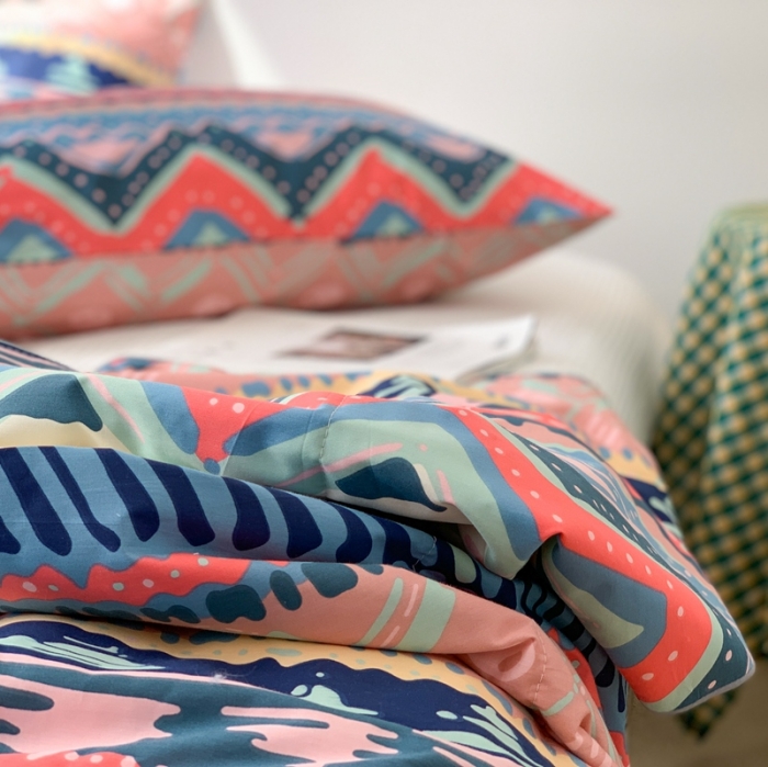 91家纺网 家纺一手货源 找家纺 时年家纺 2020新款40支全棉13372喷气羽丝夏被 米娅