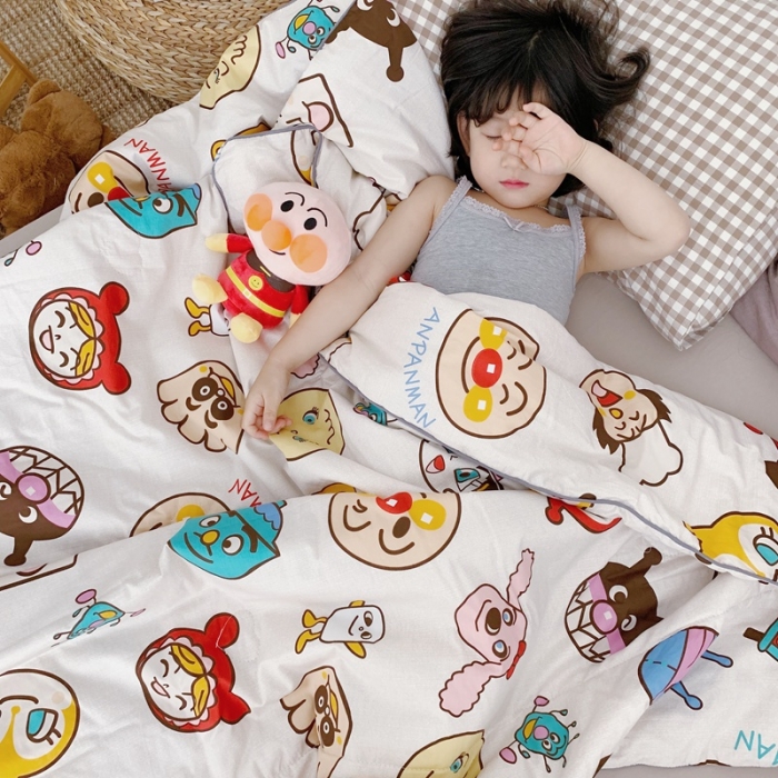 91家纺网 家纺一手货源 找家纺 时年家纺2020新款40支全棉13372喷气羽丝夏被面包超人