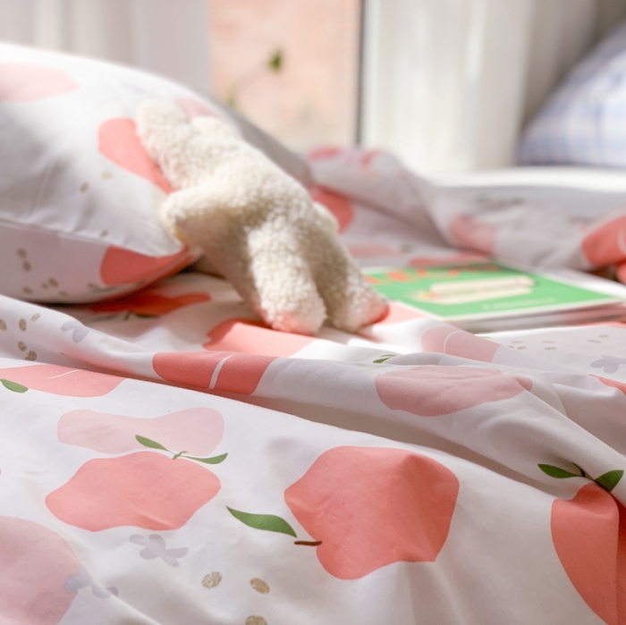 91家纺网 家纺一手货源 找家纺 时年家纺 2020新款40支全棉13372喷气羽丝夏被 水蜜桃