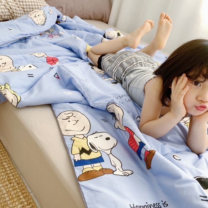 91家纺网 家纺一手货源 找家纺 时年家纺 2020新款40支全棉13372喷气羽丝夏被 小伙伴