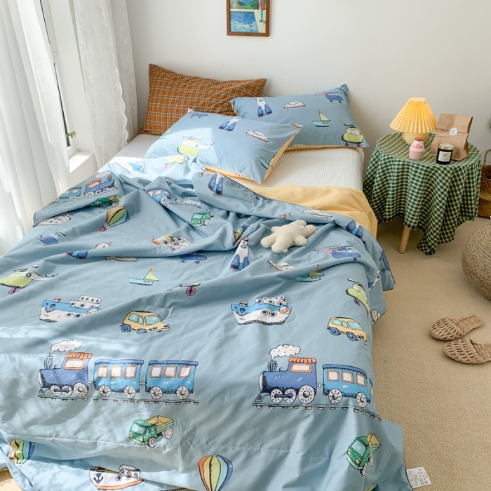 91家纺网 家纺一手货源 找家纺 时年家纺 2020新款40支全棉13372喷气羽丝夏被 小汽车