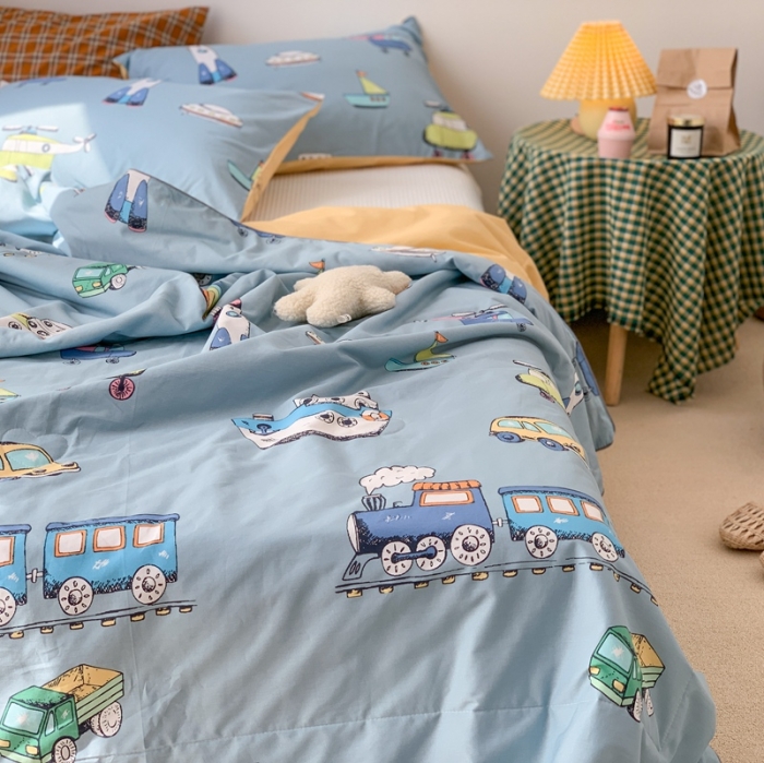 91家纺网 家纺一手货源 找家纺 时年家纺 2020新款40支全棉13372喷气羽丝夏被 小汽车