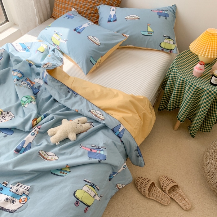 91家纺网 家纺一手货源 找家纺 时年家纺 2020新款40支全棉13372喷气羽丝夏被 小汽车