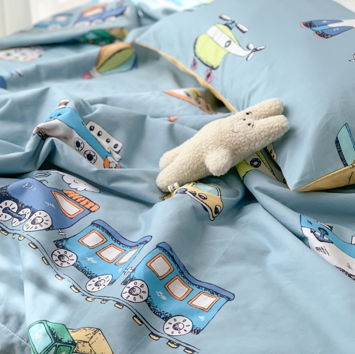 91家纺网 家纺一手货源 找家纺 时年家纺 2020新款40支全棉13372喷气羽丝夏被 小汽车