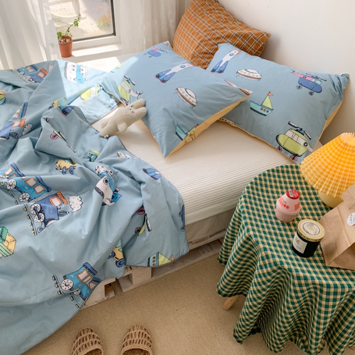 91家纺网 家纺一手货源 找家纺 时年家纺 2020新款40支全棉13372喷气羽丝夏被 小汽车