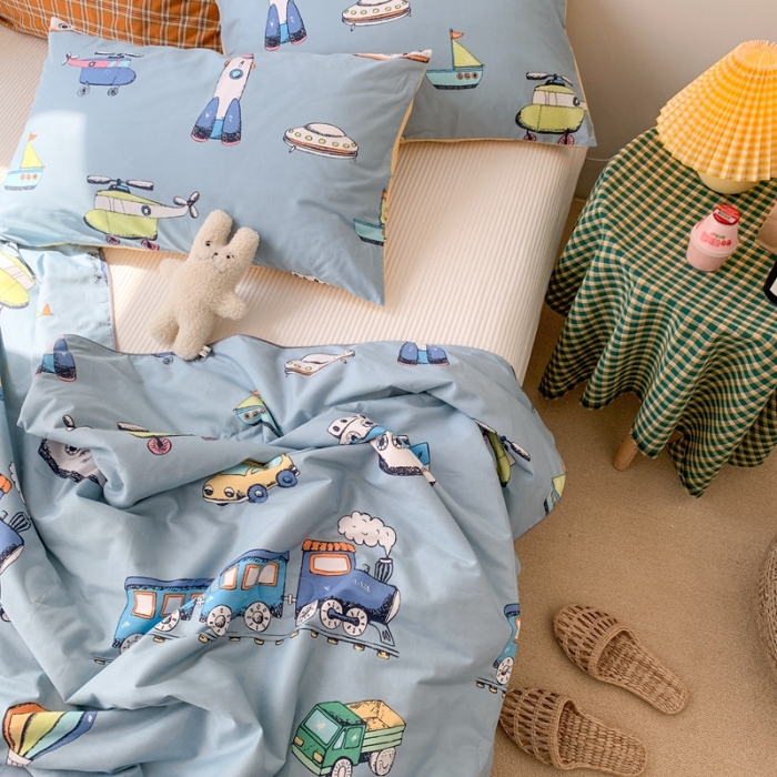 91家纺网 家纺一手货源 找家纺 时年家纺 2020新款40支全棉13372喷气羽丝夏被 小汽车