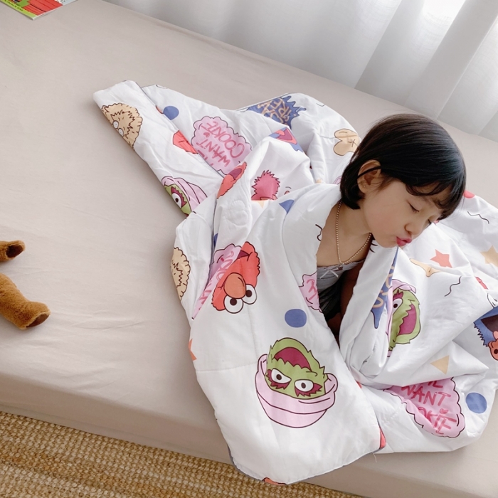 91家纺网 家纺一手货源 找家纺 时年家纺 2020新款40支全棉13372喷气羽丝夏被 芝麻宝贝