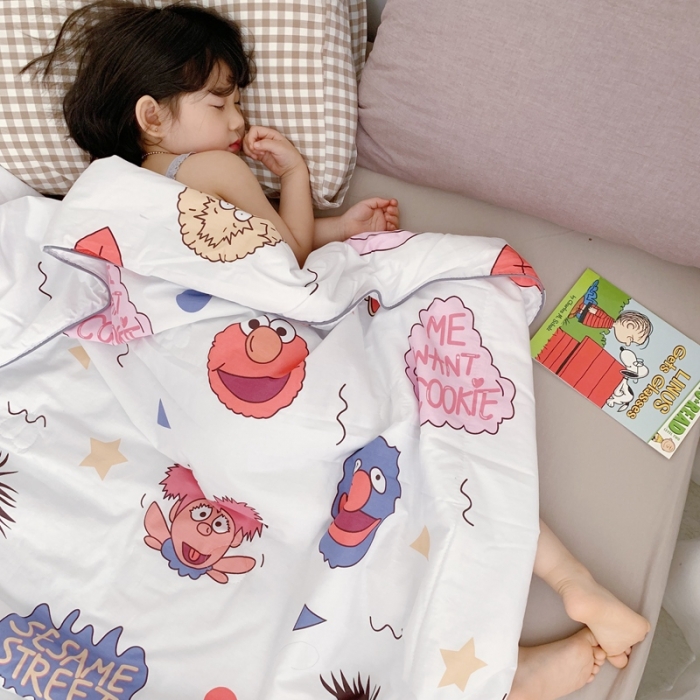 91家纺网 家纺一手货源 找家纺 时年家纺 2020新款40支全棉13372喷气羽丝夏被 芝麻宝贝