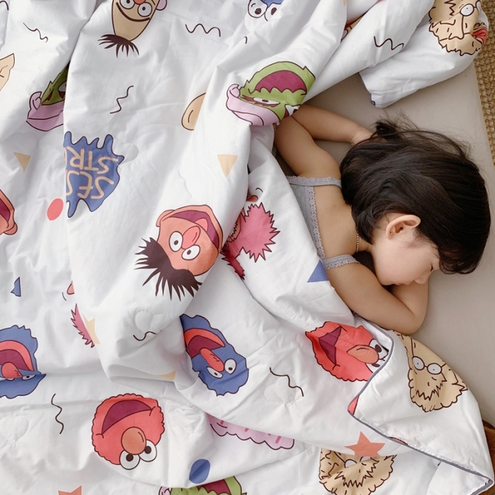 91家纺网 家纺一手货源 找家纺 时年家纺 2020新款40支全棉13372喷气羽丝夏被 芝麻宝贝