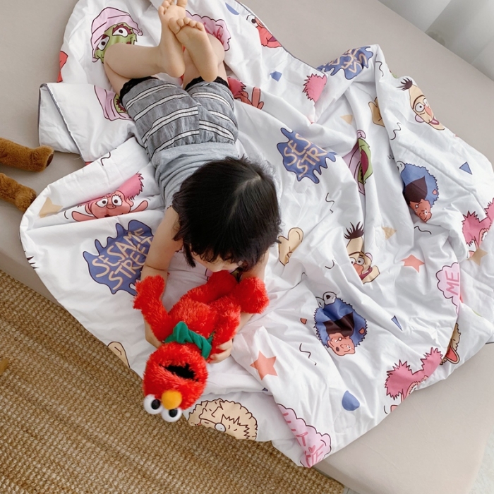 91家纺网 家纺一手货源 找家纺 时年家纺 2020新款40支全棉13372喷气羽丝夏被 芝麻宝贝