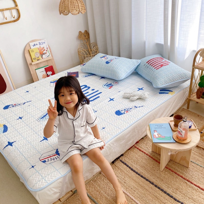 91家纺网 家纺一手货源 找家纺 萝莉家纺 数码印花水洗空调软席三件套（milk牛奶 ）