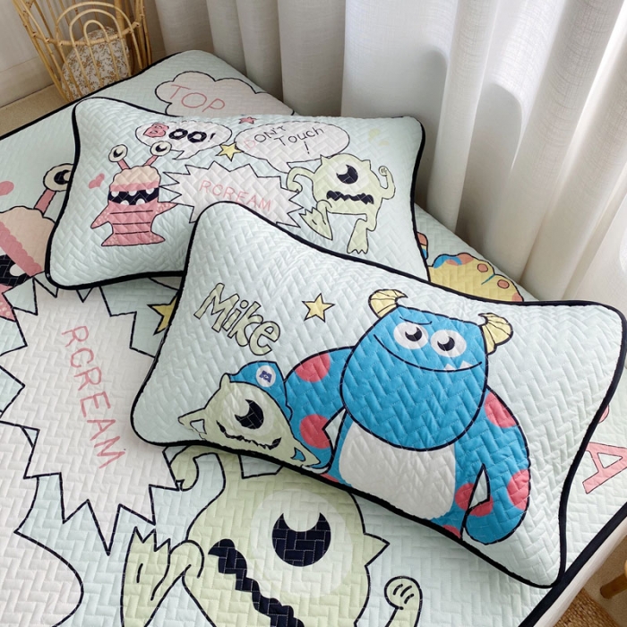 91家纺网 家纺一手货源 找家纺 萝莉家纺 数码印花水洗空调软席三件套（怪物世界）