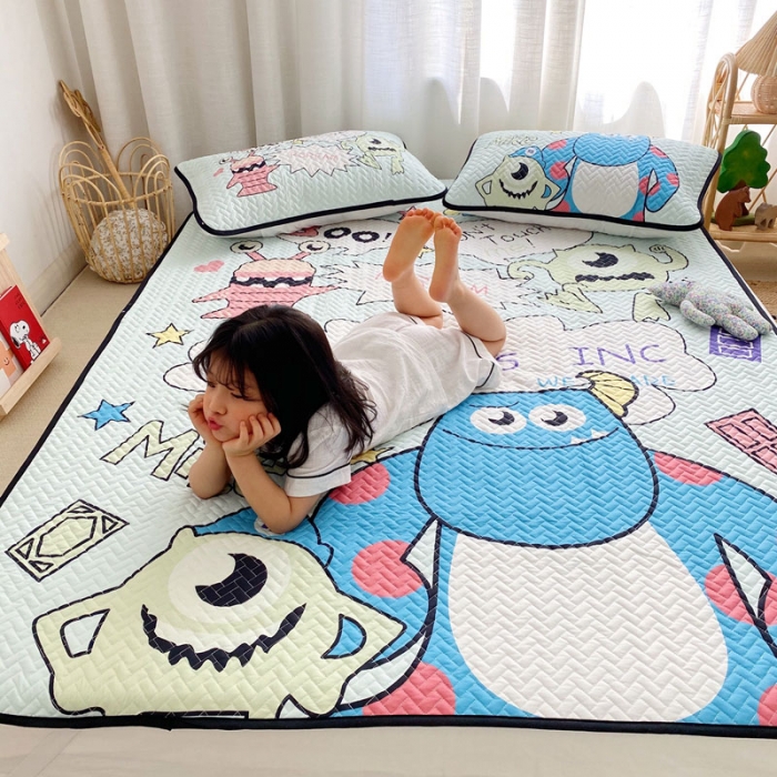 91家纺网 家纺一手货源 找家纺 萝莉家纺 数码印花水洗空调软席三件套（怪物世界）