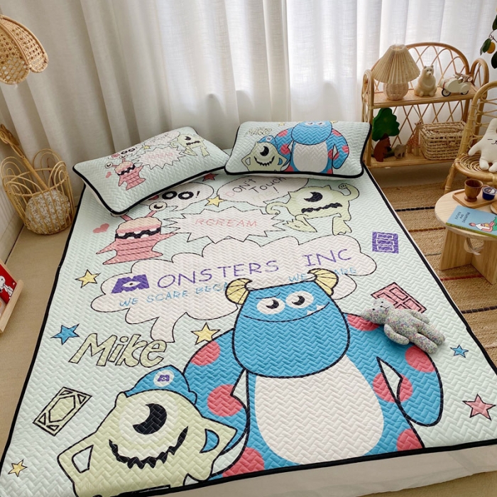 91家纺网 家纺一手货源 找家纺 萝莉家纺 数码印花水洗空调软席三件套（怪物世界）