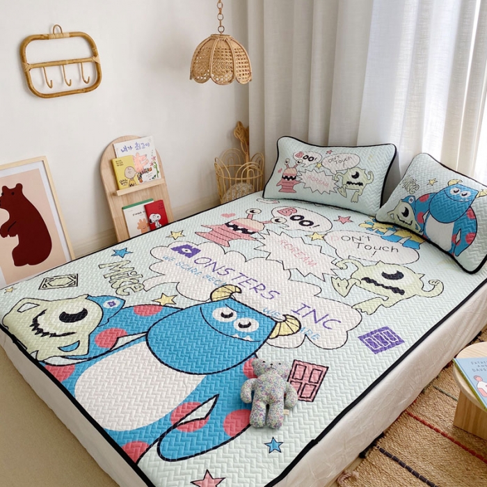 91家纺网 家纺一手货源 找家纺 萝莉家纺 数码印花水洗空调软席三件套（怪物世界）