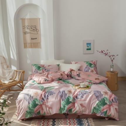 91家纺网 家纺一手货源 找家纺 （总）星期八 2020新款全棉13372浪漫嵌条四件套系列