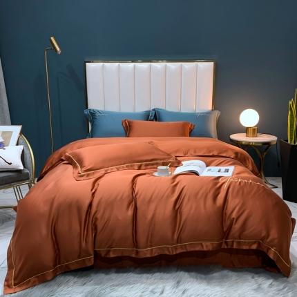 91家纺网 家纺一手货源 找家纺 （总）顾家家居 2023新款80奥地利兰精兰精天丝刺绣四件套