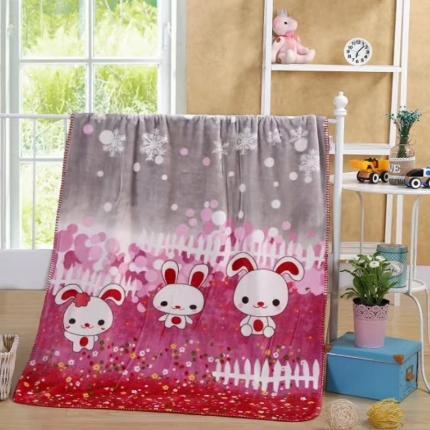 91家纺网 家纺一手货源 找家纺 佳梦达 2020新款双层云毯童毯系列100*140 三只小兔