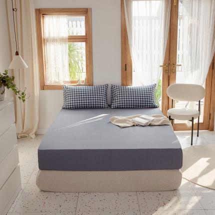 91家纺网 家纺一手货源 找家纺 仟网汇 2020新款单品全棉格纹单床笠单床单 蓝白格