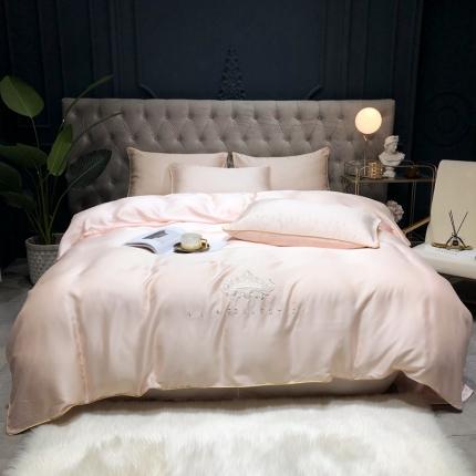 馨蕊家居 2021新款80S兰精天丝罗拉四件套 仙女粉