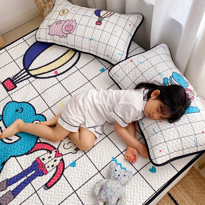 91家纺网 家纺一手货源 找家纺 萝莉家纺 数码印花水洗空调软席三件套（恐龙达人）