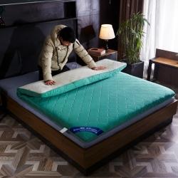 91家纺网 家纺一手货源 找家纺 天艺床垫 2020新款冰丝床垫 孔雀绿,孔雀绿