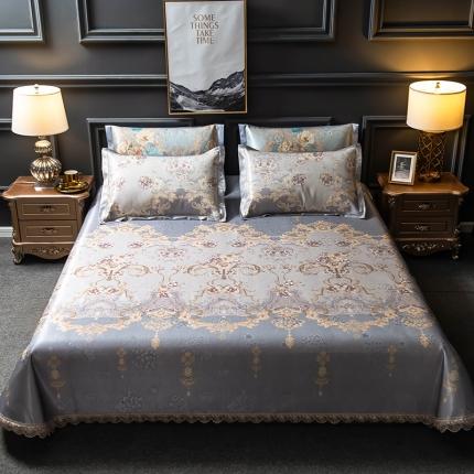 91家纺网 家纺一手货源 找家纺 （总）懒猫家纺 2020新款600D床单款冰丝凉席