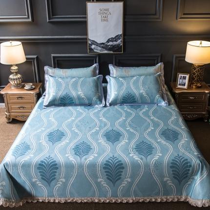 91家纺网 家纺一手货源 找家纺 （总）懒猫家纺 2020新款600D床单款冰丝凉席