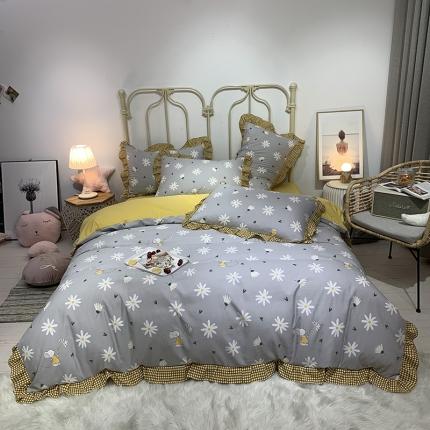 91家纺网 家纺一手货源 找家纺 （总）芯贝儿 2020款柔锦m小清新韩版四件套