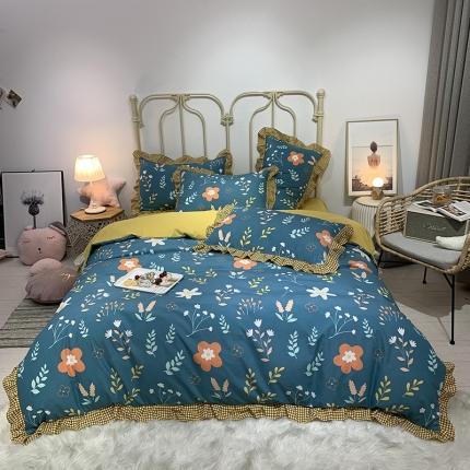 91家纺网 家纺一手货源 找家纺 （总）芯贝儿 2020款柔锦m小清新韩版四件套