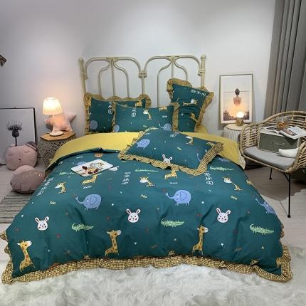 91家纺网 家纺一手货源 找家纺 （总）芯贝儿 2020款柔锦m小清新韩版四件套