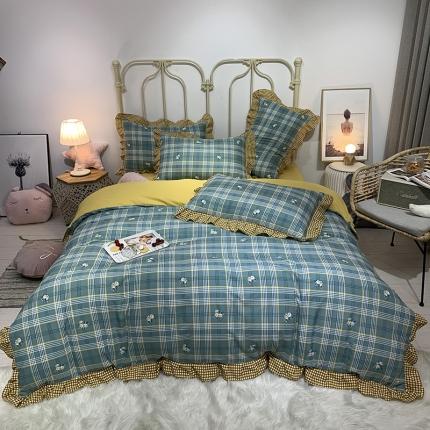 91家纺网 家纺一手货源 找家纺 （总）芯贝儿 2020款柔锦m小清新韩版四件套