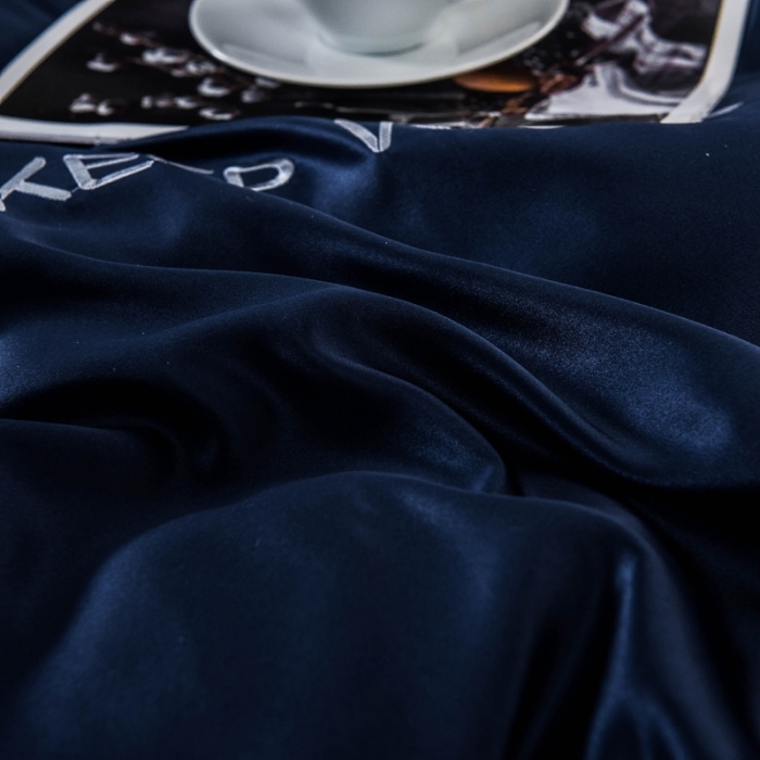 91家纺网 家纺一手货源 找家纺 欧冠家纺 2020爆款盛夏水洗真丝四件套 宝蓝+灰